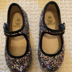 LIVLY STOCKHOLM Glitter Toddler Dress Shoes SZ 24